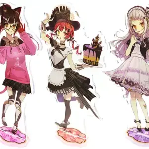 Acrylic Stand Panels Hokage Marine Shion Roboko-San Original Set Of 3 Illustrati