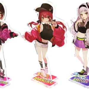Acrylic Stand Panel Hokel Marine Shion Roboko-San Original Set Of 3 Illustration