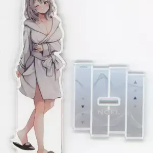 Acrylic Stand Panel Silver Noel Bathrobe Ver. Virtual Youtuber Hololive Red Toky