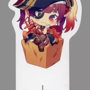 Acrylic Stand Panel Hokel Marine Sitting/Left Of Eye Mini Character Virtual Yout