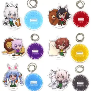 Acrylic Stand Panels Set Of 6 Types Virtual Youtuber Hololive Tobu Zoo Trading M