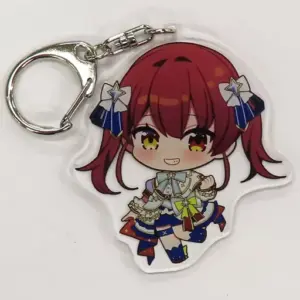 Keychain Hokel Marine Mini Character Acrylic Bright Costume Ver. Virtual Youtube