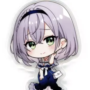 Keychain Noel Silver Hololive Deformed Acrylic Ball Chain Virtual Youtuber Gigo