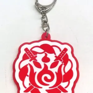 Keychain Hyakki Ayame Holo Emblem Rubber Virtual Youtuber Live F/S-M503 from jap