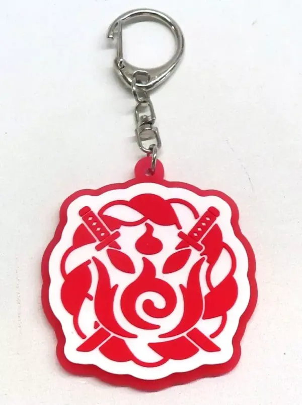Keychain Hyakki Ayame Holo Emblem Rubber Virtual Youtuber Live F/S-M503 from jap