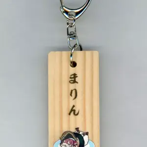 Keychain Holo No Kuni Marine Sushi Goods Series Wooden Virtual Youtuber Live F/S