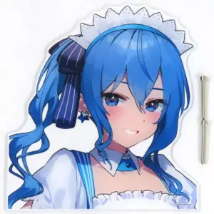 Acrylic Stand Panel Hoshigai Suisei Lawson Maid Clothes Outfit Big Face B Virtua