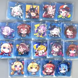 Keychains, All 18 Types, Set Of Virtual Youtuber Hololive Holoearth Random Acryl