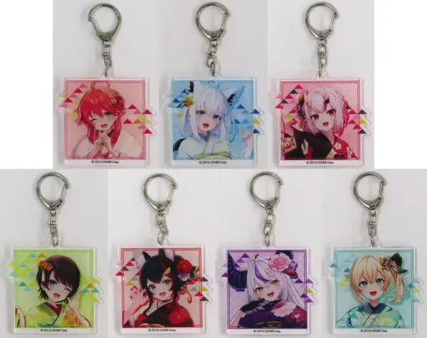 Keychains, All 7 Types Set, Virtual Youtuber Hololive Horokaru Kyoto Edition Tra