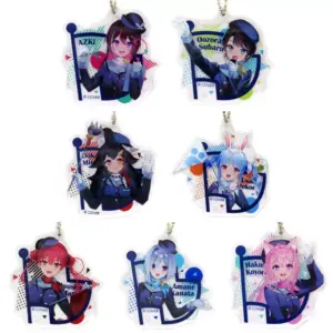 Keychains, All 7 Types Set Virtual Youtuber Hololive City 24 Tourist Acrylic Key