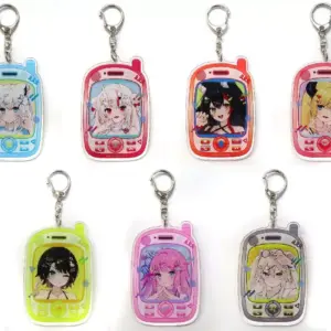 Keychains, All 7 Types Set, Virtual Youtuber Hololive Lawson Acrylic Keychains F
