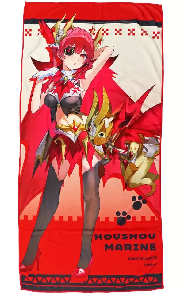 Towel, Tenugui, Hokone Marine, Merze Equipped Otomo Airu, Big Virtual Youtuber,
