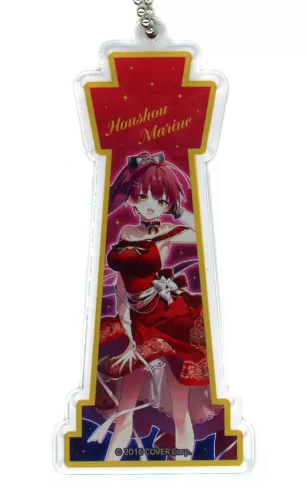 Keychain Hokel Marine Skirt Dress Acrylic Virtual Youtuber Yokohama Tower Collab
