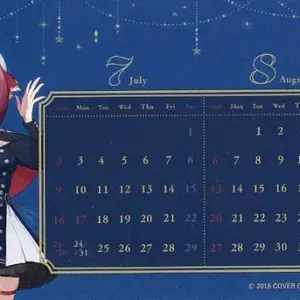 Calendar Hokke Marine 2023 Degree Postcard Virtual Youtuber Hololive Tokyo Skytr