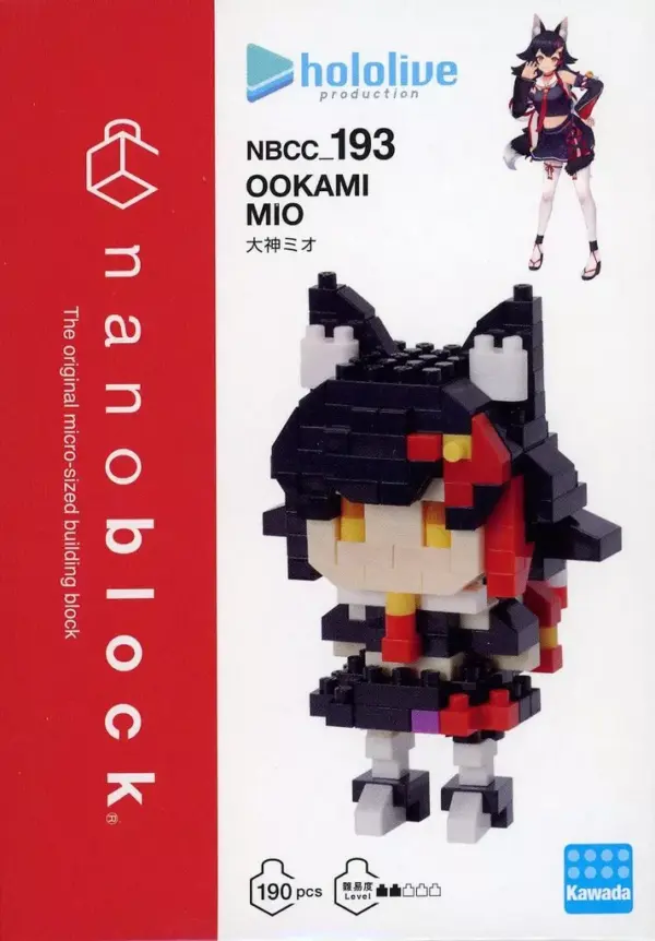 Toys Nanoblock Nbcc 193 Ogami Mio Hololive F/S-M503 from japan Rare  Good condit