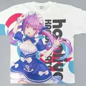 T-Shirt Minato Akua Full Graphic Regular Costume Ver. White Xl Size Virtual Yout