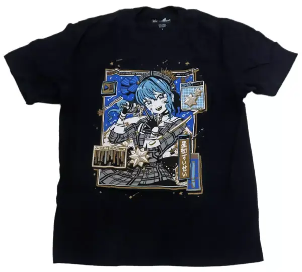 T-Shirt Hoshigai Suisei Nyct Shirt Black L Size Virtual Youtuber Hololive Omocat