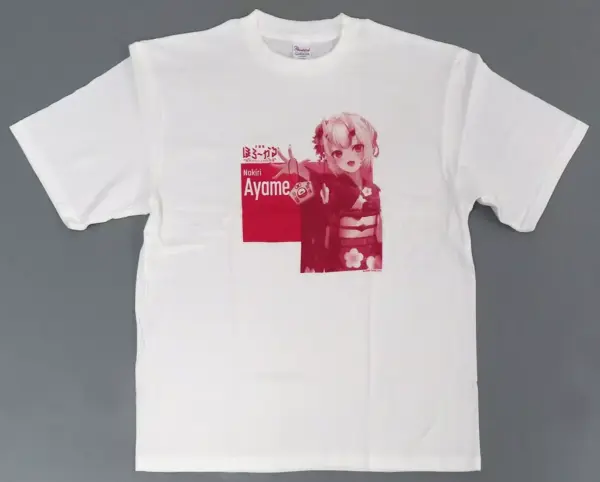 T-Shirt Hyakki Ayame White L Size Virtual Youtuber Hololive Horokaru Kyoto Editi
