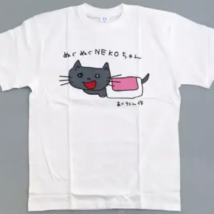 T-Shirt Fukunuku Neko-Chan White One-Size Virtual Youtuber Hololive Minato Akua