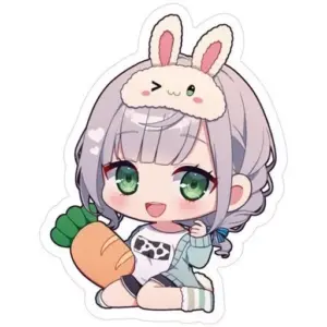Candy Toy Sticker White Silver Noel Hololive Pekora Special Usada Liquid Jelly F