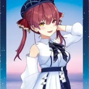 Candy Toy Sticker Hokel Marine Hololive Blue Journey Dawn Song F/S-M503 from jap