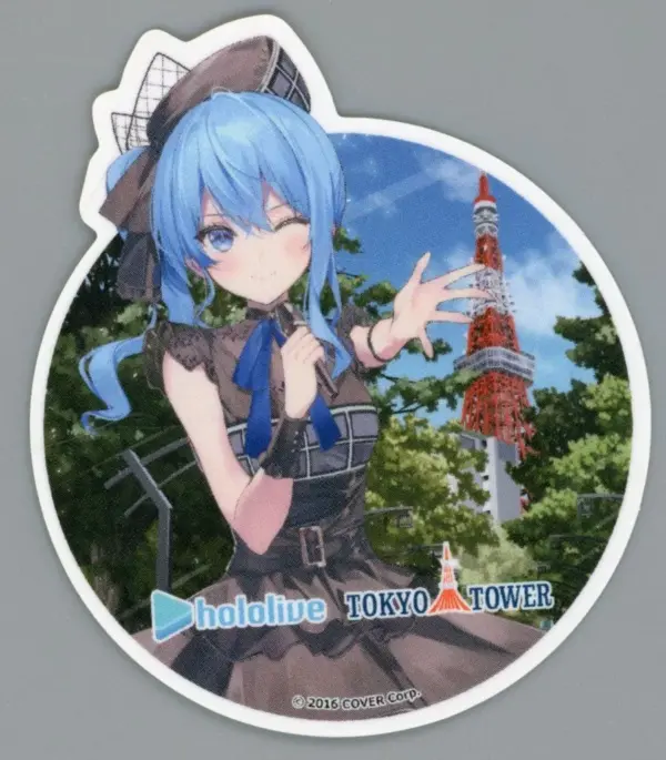 Stickers Hoshigai Suisei Dress Original Virtual Youtuber Hololive In Tokyo Tower