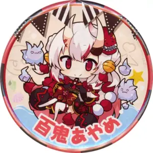 Badge Pins Hyakki Ayame Hololive Summer Can F/S-M503 from japan Rare  Good condi