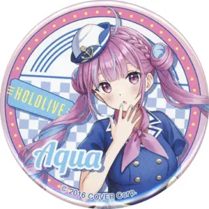 Badge Pins Minato Akua Diner-Style Costume Virtual Youtuber Hololive Lawson Can