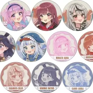 Badge Pins All 10 Types Set Virtual Youtuber Hololive Character Collection Summe