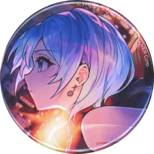 Badge Bins Hoshigai Suisei Left Facing Virtual Youtuber Hololive Midnight Grand