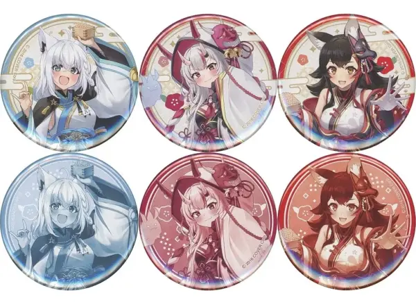 Badge Bins All 6 Types Set Virtual Youtuber Hololive Character Collection Iroha
