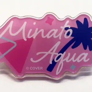 Badge Bins Minato Akua Acrylic Name Virtual Youtuber Hololive Super Expo 2024 F/