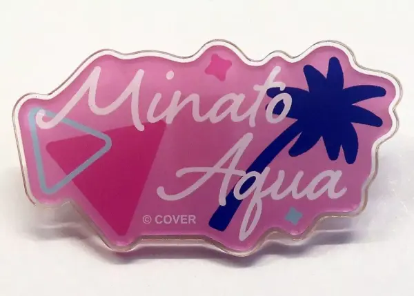 Badge Bins Minato Akua Acrylic Name Virtual Youtuber Hololive Super Expo 2024 F/