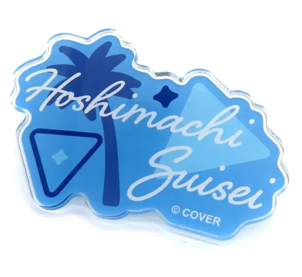 Badge Bins Hoshigai Suisei Acrylic Name Virtual Youtuber Hololive Super Expo 202
