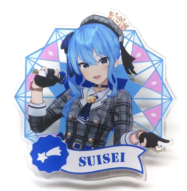 Badge Bins Hoshigai Suisei Mini Acrylic Virtual Youtuber Hololive Joypolis Fancy