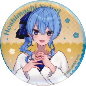 Badge Bins Hoshigai Suisei Flo-Up Ver. Virtual Youtuber Hololive Gokurakuyu Raku