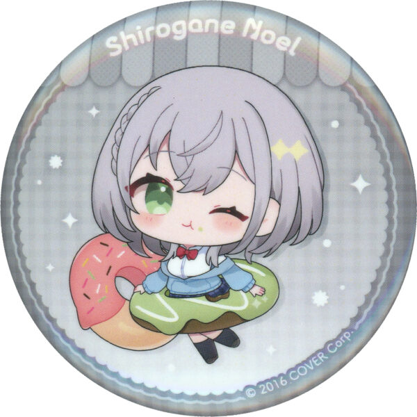 Badge Bins Shirogin Noel Virtual Youtuber Hololive Knowledge Study Group Sweets