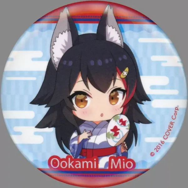 Badge Binz Ogami Mio Mini Character/Yukata Virtual Youtuber Hololive Iroha Nihoh