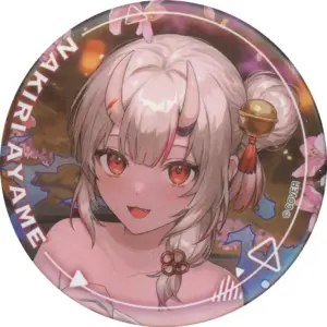 Badge Binz Hyakki Ayame Birthday Commemorative 2023 Illustration Virtual Youtube