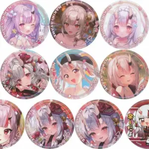 Badge Binz All 10 Types Set Virtual Youtuber Hololive Hyakki Ayame -Art Selectio