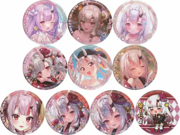 Badge Binz All 10 Types Set Virtual Youtuber Hololive Hyakki Ayame -Art Selectio