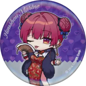 Badge Binz Hokage Marine Mini Character/Chinese Dress/Closed Right Eye Virtual Y