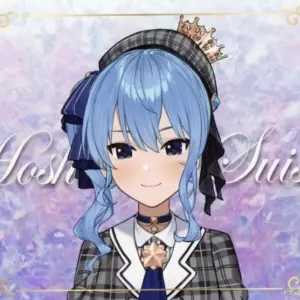 Character Card Hoshigai Suisei Half Body Meet You Can Talk Vtuber Chat Festival
