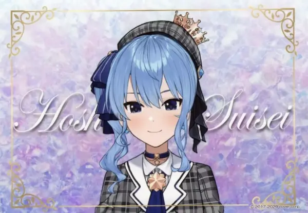 Character Card Hoshigai Suisei Half Body Meet You Can Talk Vtuber Chat Festival
