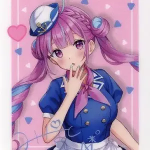 Character Card Minato Akua Diner-Style Costume Virtual Youtuber Hololive Lawson