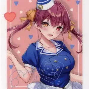 Character Card Hokel Marine Dinercostume Virtual Youtuber Hololive Lawson Photo