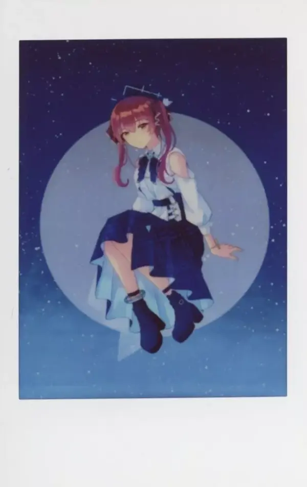 Character Card Hokage Marine Cheki Cd Virtual Youtuber Hololive Blue Journey / D