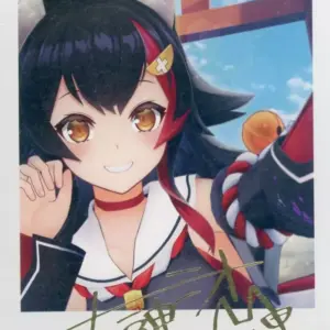 Character Card Ogami Mio Foil-Pressed Replica Signed Photo-Style Bromide Virtual