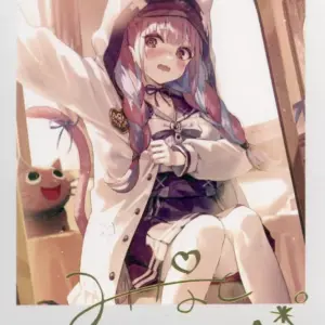 Character Card Minato Akua A Original Cheki-Style Bromide With Reproduction And