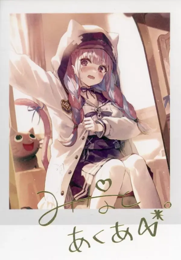 Character Card Minato Akua A Original Cheki-Style Bromide With Reproduction And